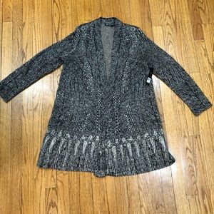 NIC+ZOE Black and Gray Cardigan - NWOT